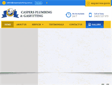Tablet Screenshot of caspersplumbing.com.au